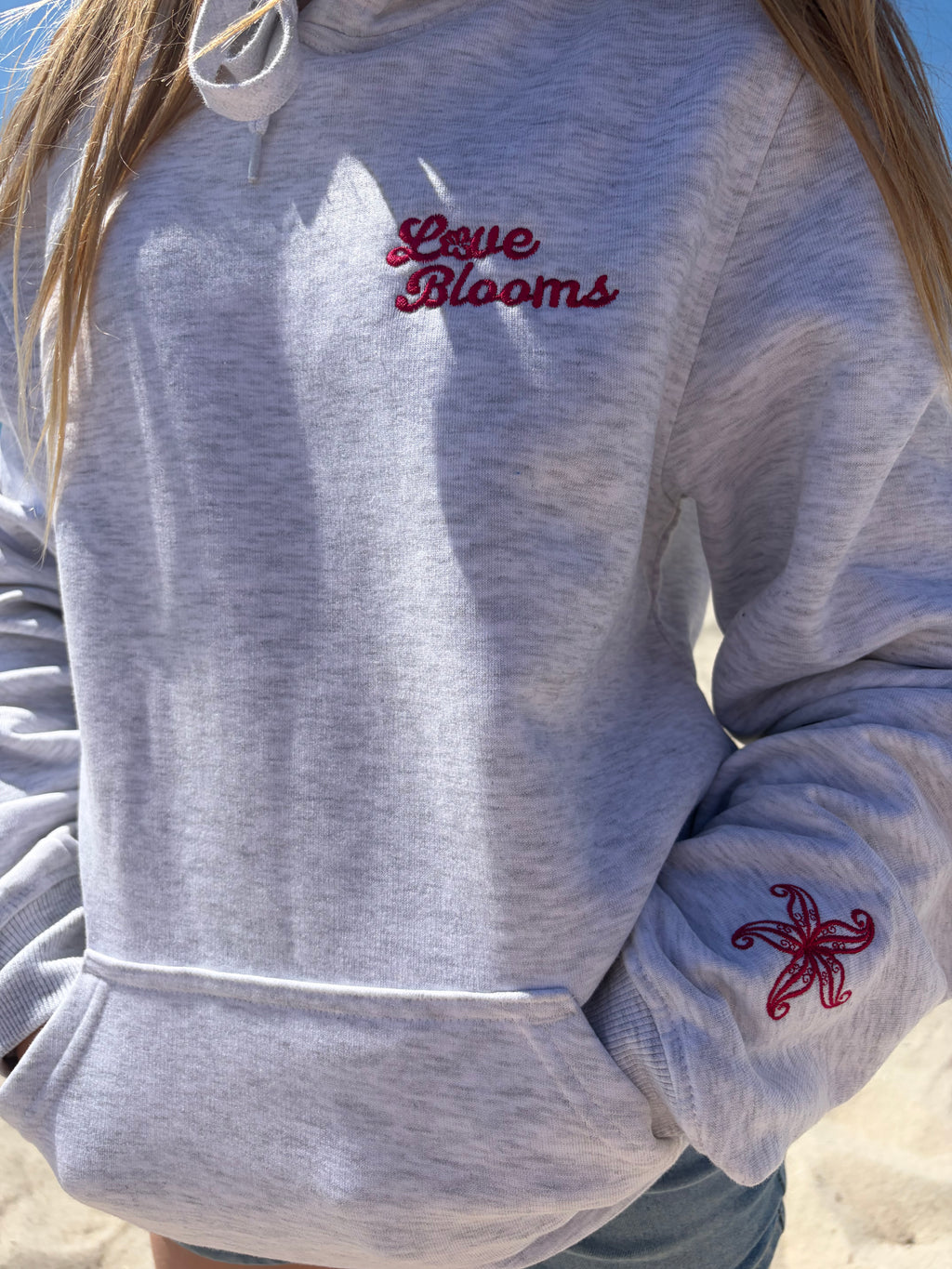 Grey Paradise Bloom hoodie