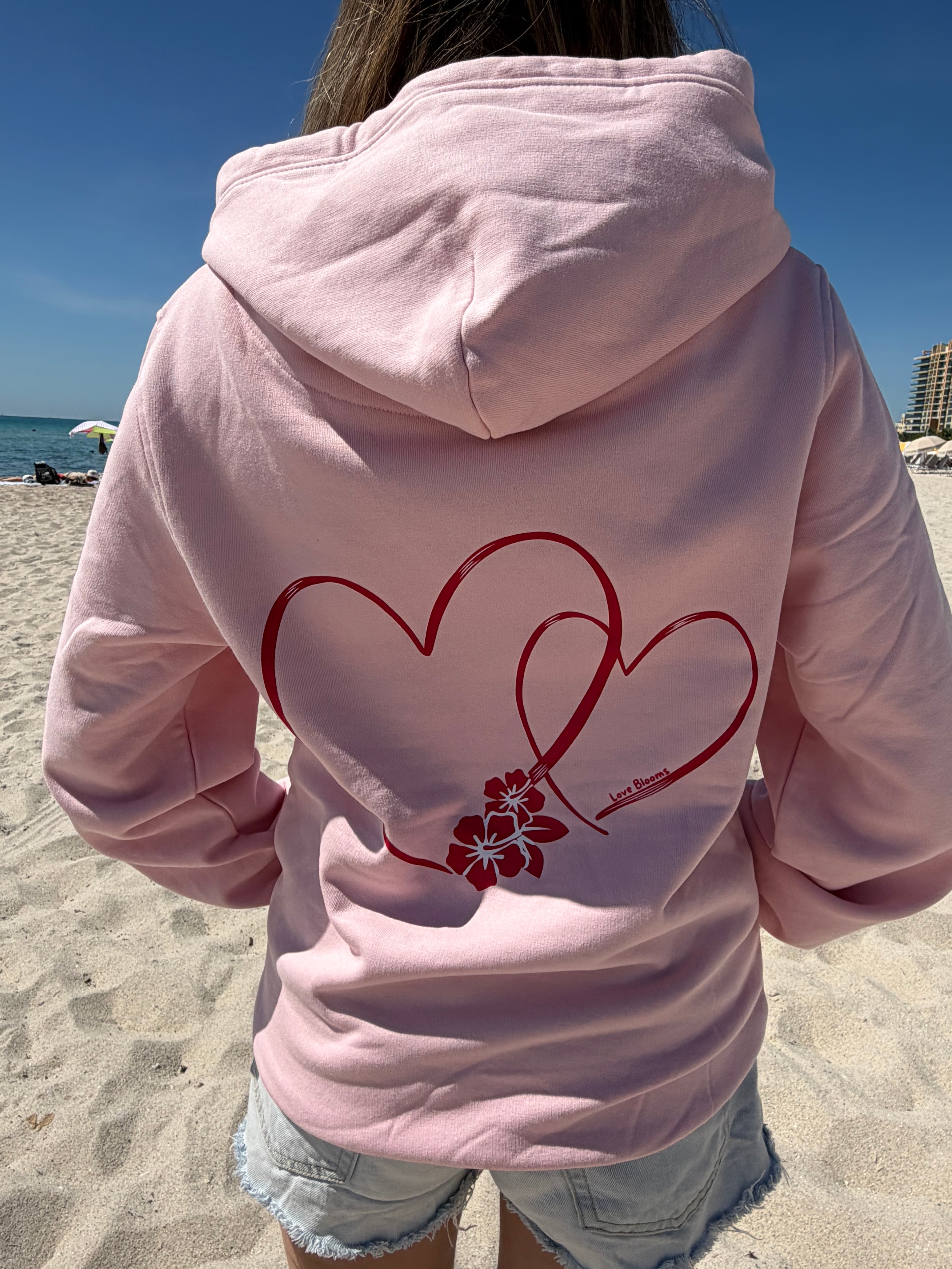 Baby pink Paradise Bloom hoodie