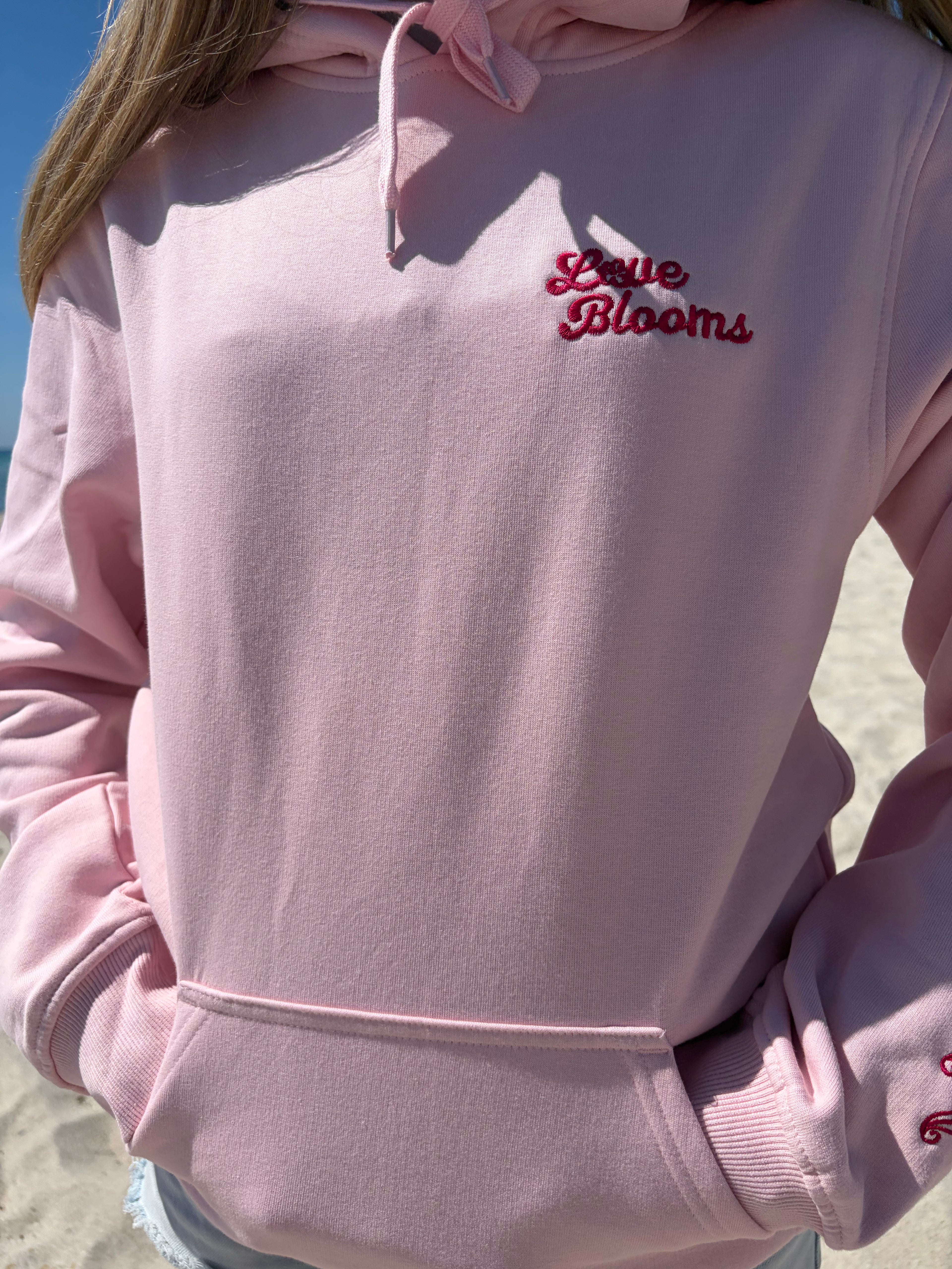Baby pink Paradise Bloom hoodie